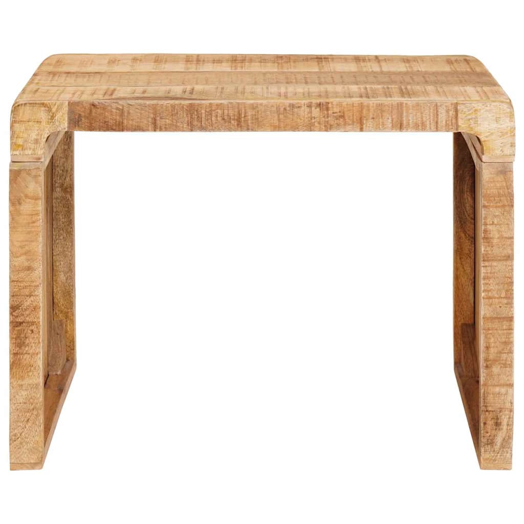 Odkládací Stolek Hnědá 60 X 35 X 46 Cm Masivní Mangové Dřevo