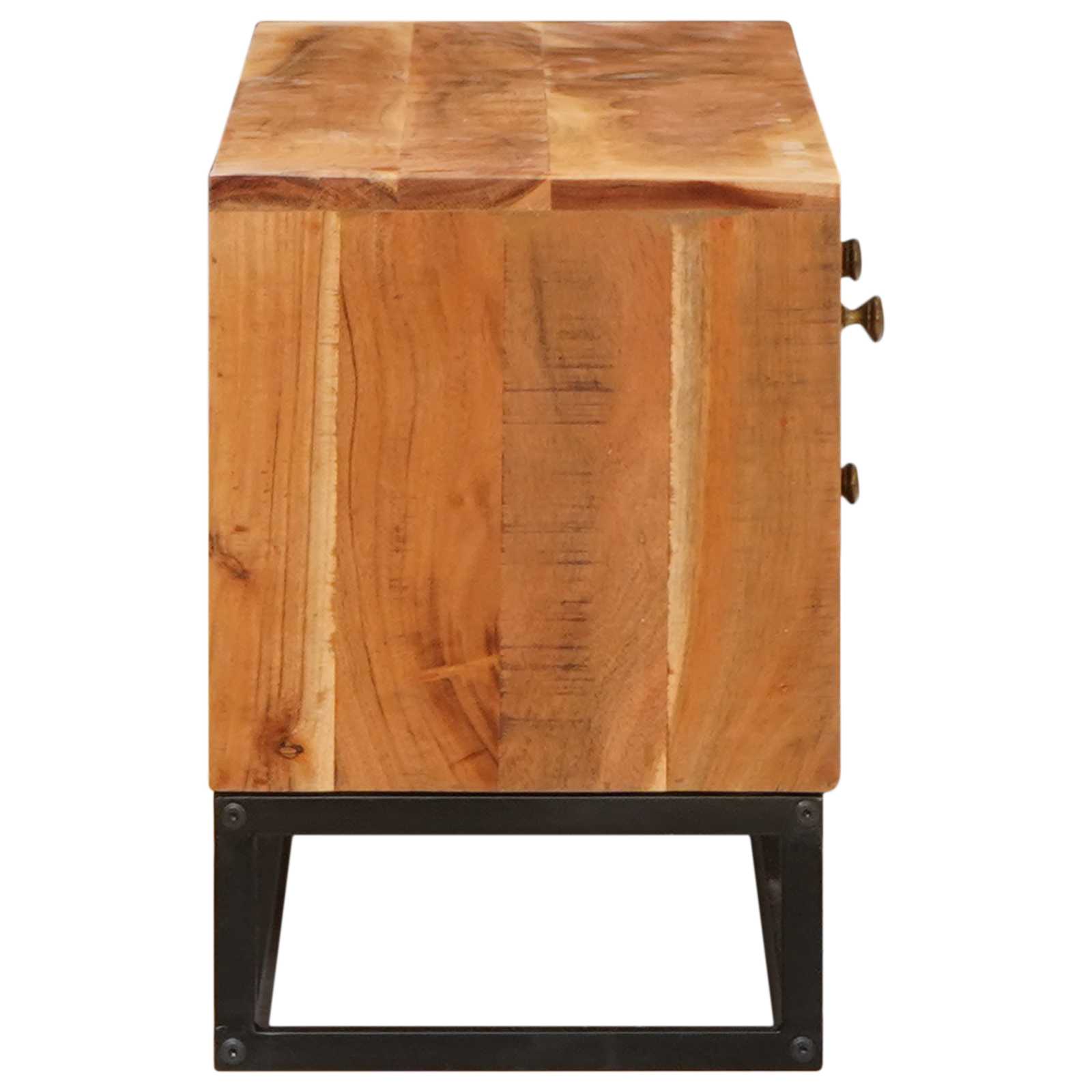 Televizní Skříň Přírodní 110 X 30 X 44 Cm Masivní Akátové Dřevo
