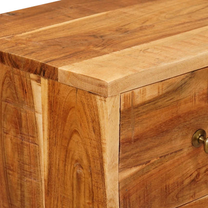 Komoda Se Dveřmi Přírodní 55 X 30 X 90 Cm Masivní Akátové Dřevo