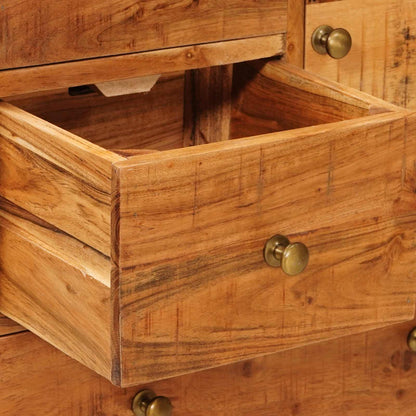 Komoda Se Dveřmi Přírodní 55 X 30 X 90 Cm Masivní Akátové Dřevo