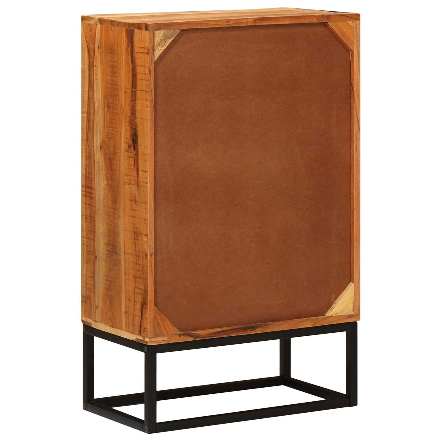 Komoda Se Dveřmi Přírodní 55 X 30 X 90 Cm Masivní Akátové Dřevo