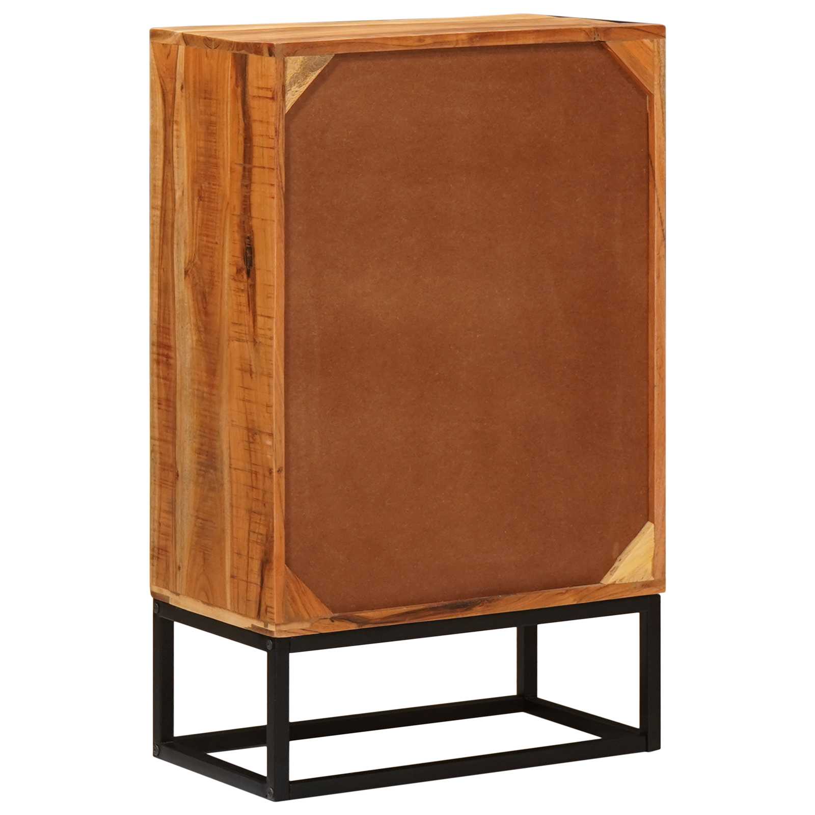Komoda Se Dveřmi Přírodní 55 X 30 X 90 Cm Masivní Akátové Dřevo
