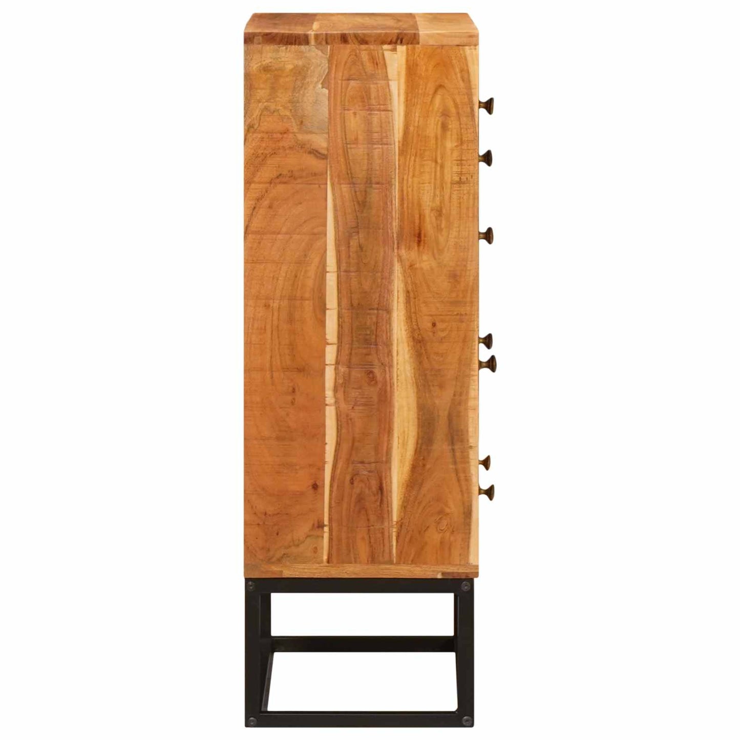 Komoda Se Dveřmi Přírodní 55 X 30 X 90 Cm Masivní Akátové Dřevo