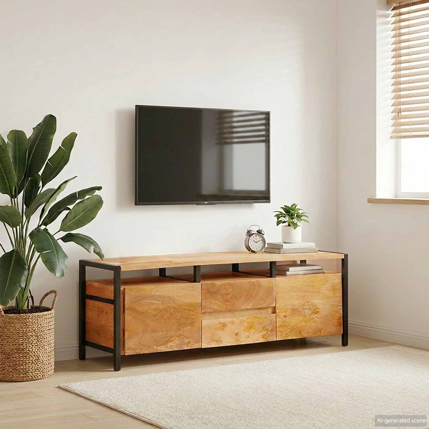 Úložné Skříně Hnědá 110 X 30 X 40 Cm Masivní Mangové Dřevo