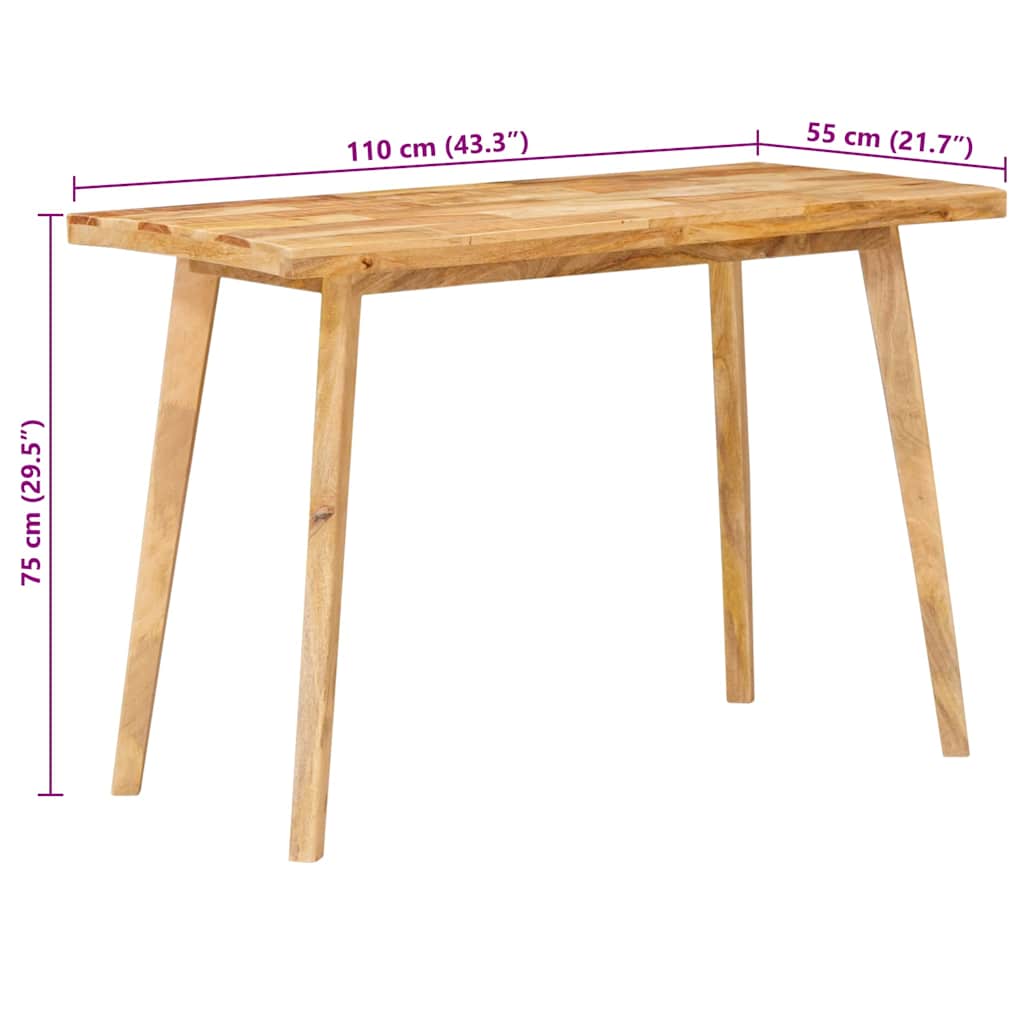 Jídelní Stůl Přírodní 100 X 55 X 75 Cm Masivní Mangové Dřevo