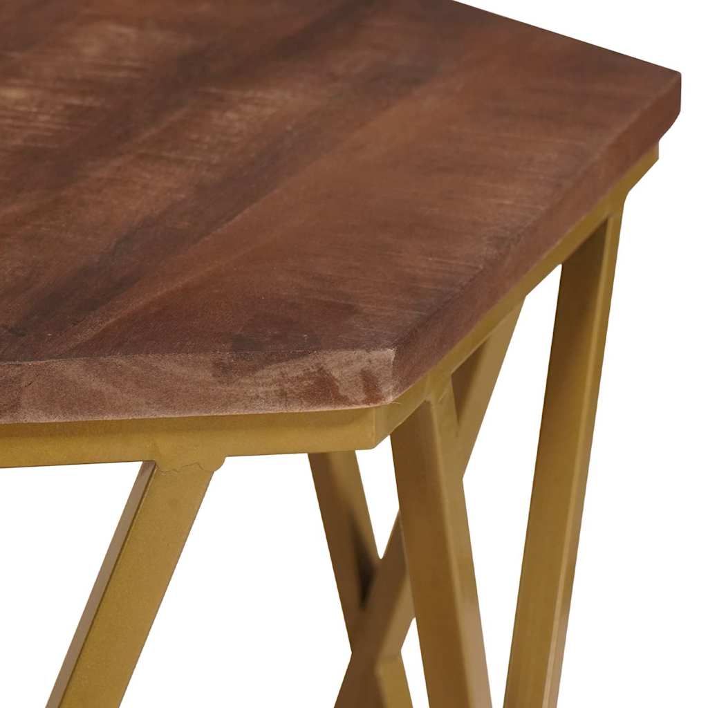 Konferenční Stolky Hnědá 55 X 55 X 50 Cm Masivní Mangové Dřevo