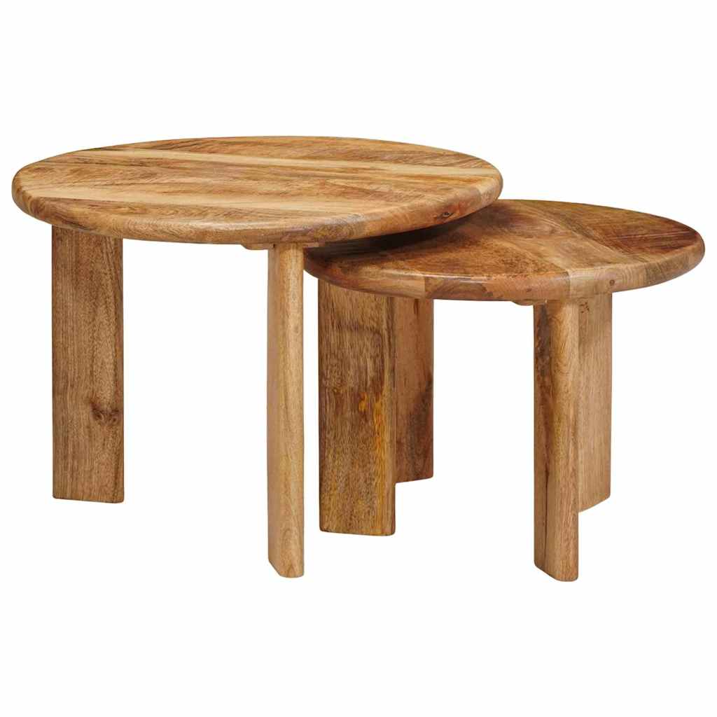 Hnízdicí Kávové Stolky 2 Ks Hnědá
