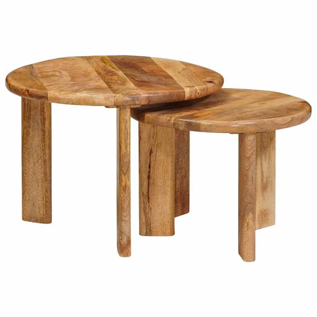 Hnízdicí Kávové Stolky 2 Ks Hnědá
