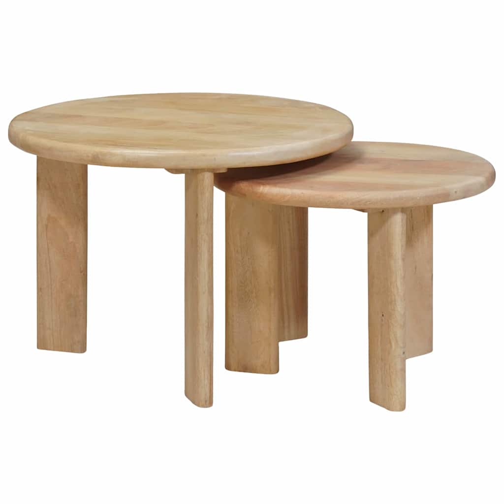 Hnízdicí Kávové Stolky 2 Ks Hnědá