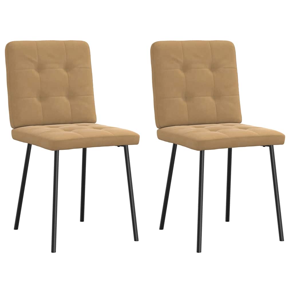 Jídelní Židle 2 Ks Světle Šedé Samet