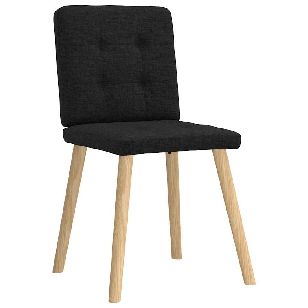 Jídelní Židle 2 Ks Černé Textil