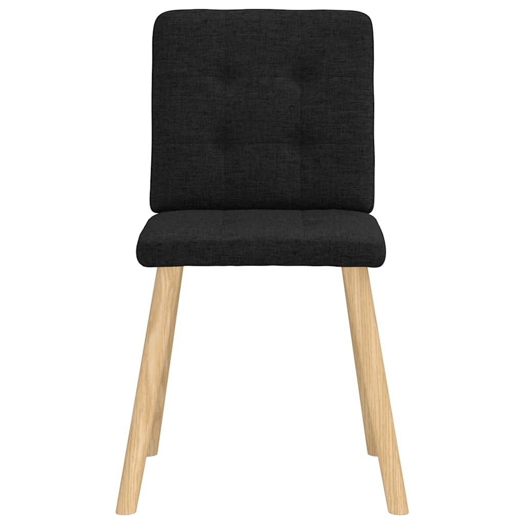Jídelní Židle 2 Ks Černé Textil