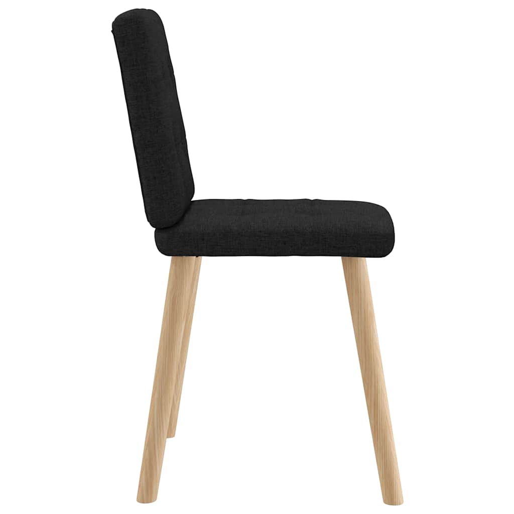 Jídelní Židle 2 Ks Černé Textil