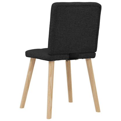 Jídelní Židle 2 Ks Černé Textil