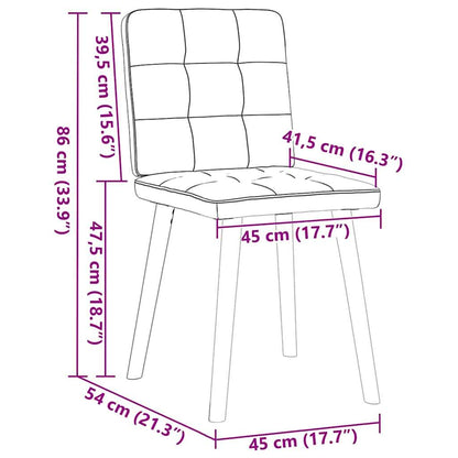 Jídelní Židle 2 Ks Černé Textil