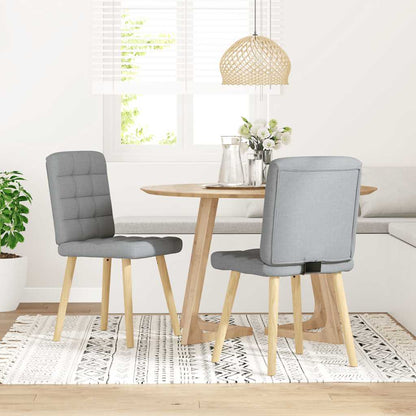 Jídelní Židle 2 Ks Světle Šedé Textil