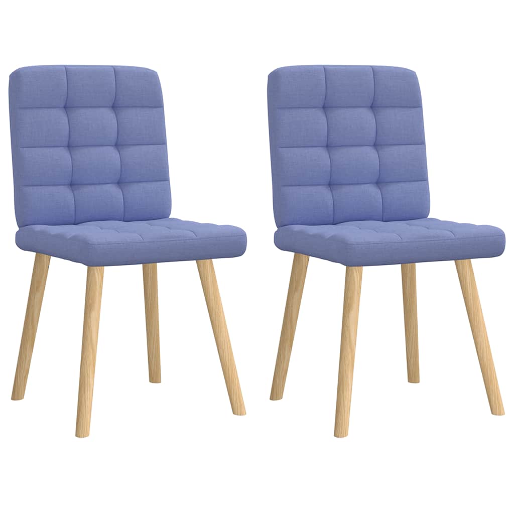 Jídelní Židle 2 Ks Světle Šedé Textil