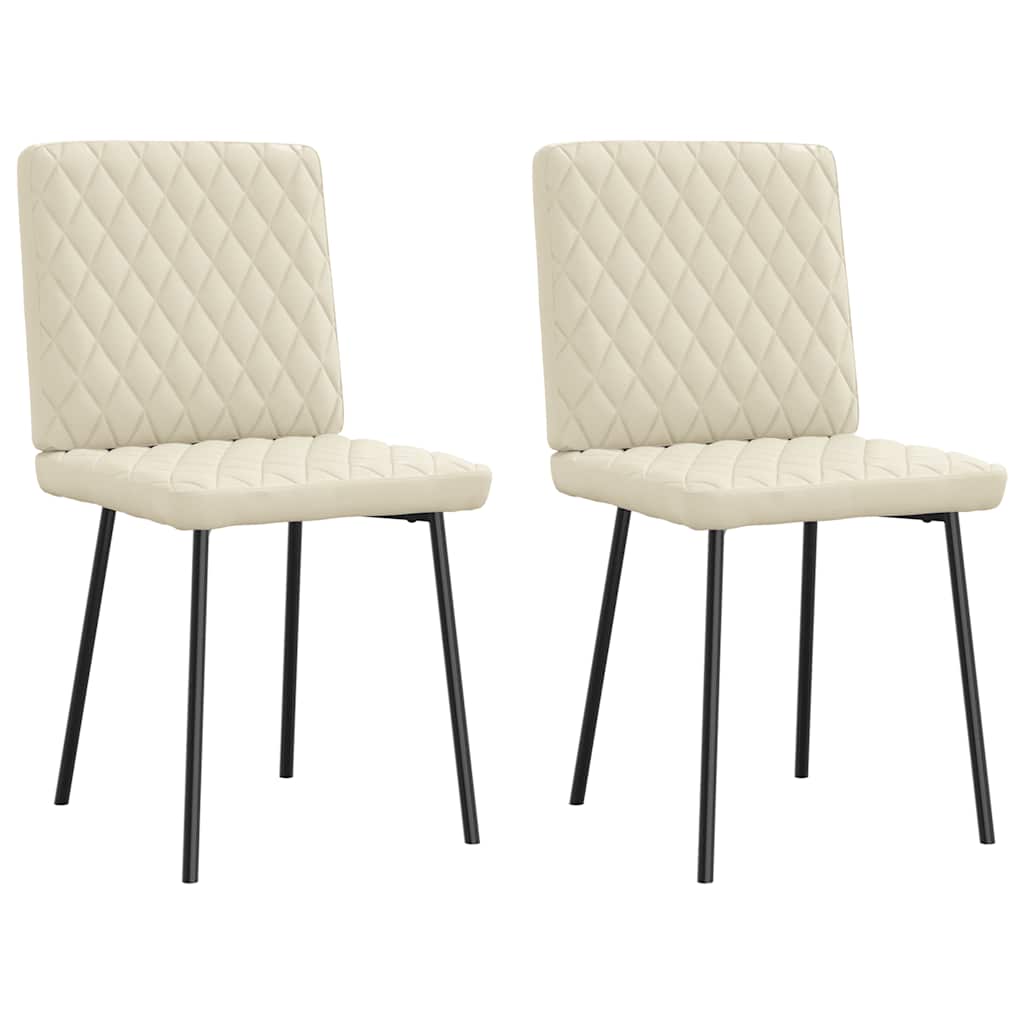 Jídelní Židle 2 Ks Bílé Umělá Kůže