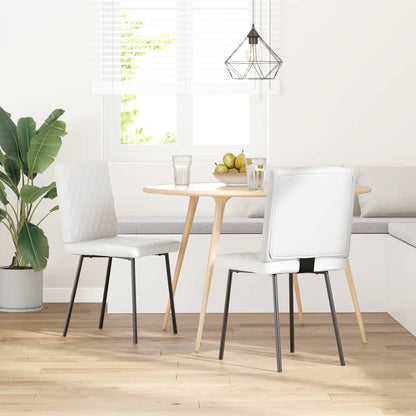 Jídelní Židle 2 Ks Bílé Umělá Kůže