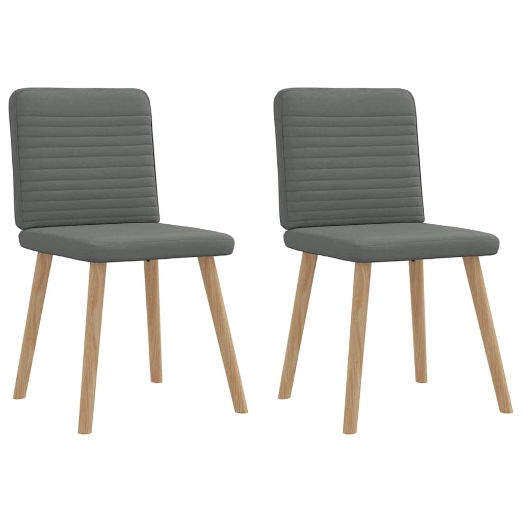 Otočné Jídelní Židle 6 Ks Tmavě Šedé Textil