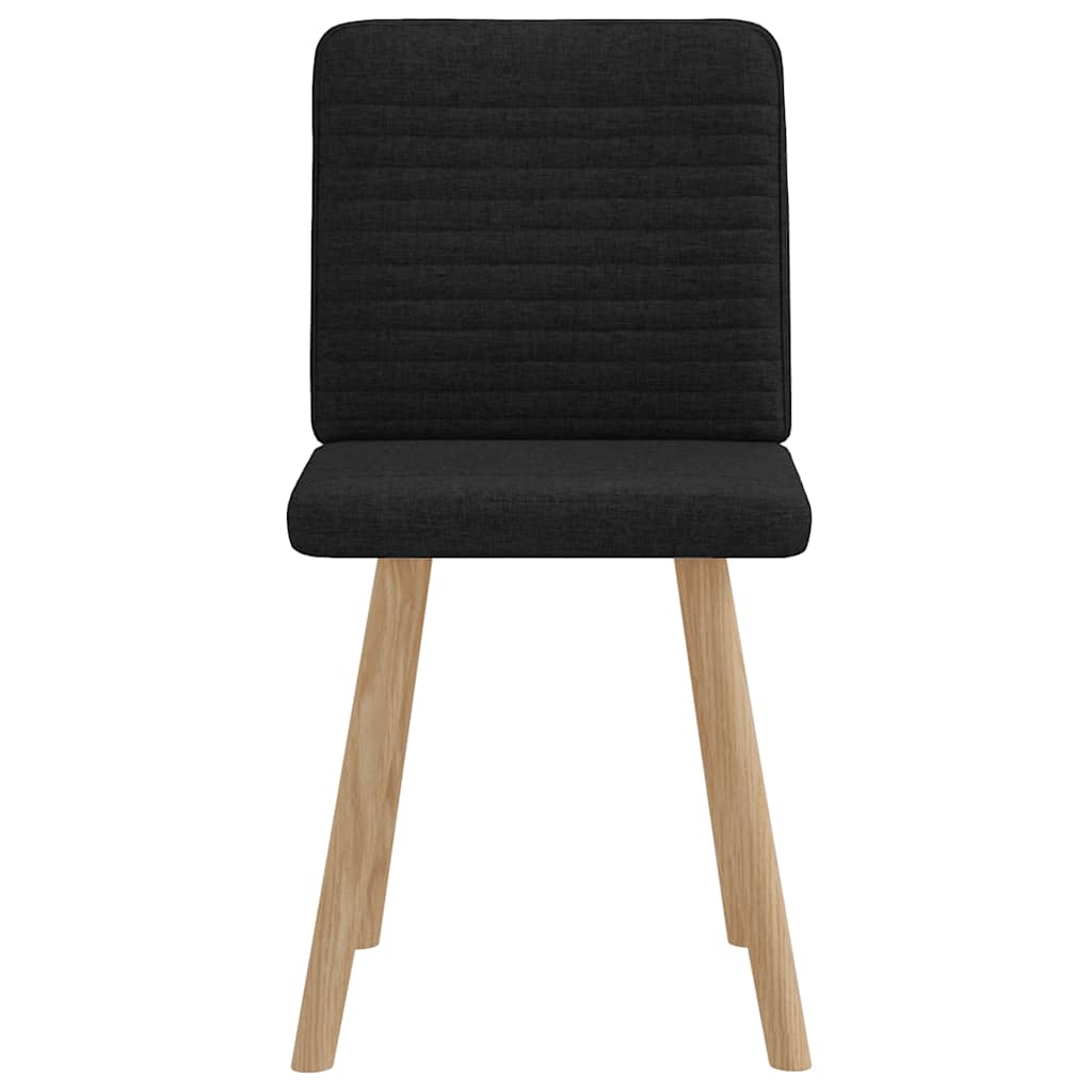 Jídelní Židle 2 Ks Černé Textil