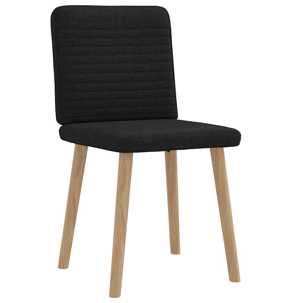 Jídelní Židle 2 Ks Černé Textil