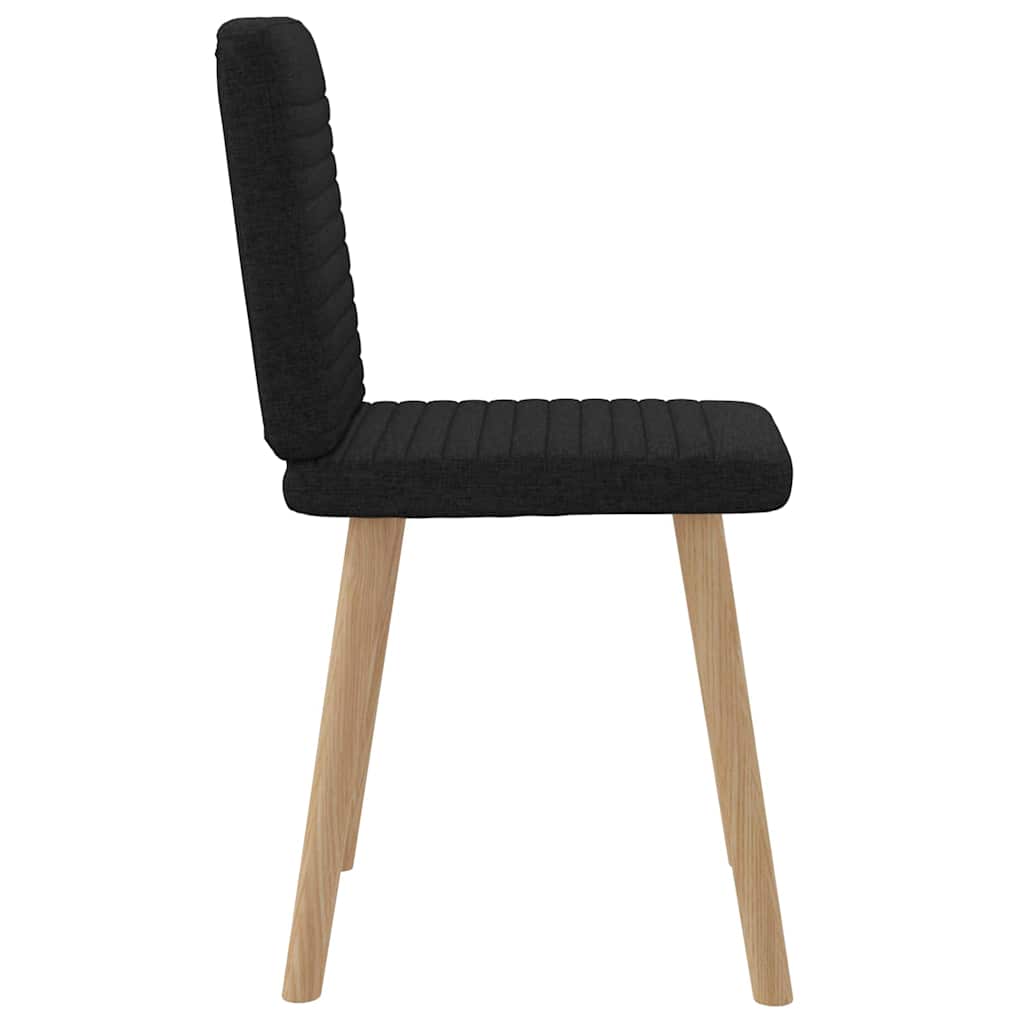 Jídelní Židle 2 Ks Černé Textil