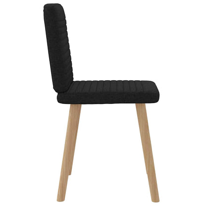 Jídelní Židle 2 Ks Černé Textil