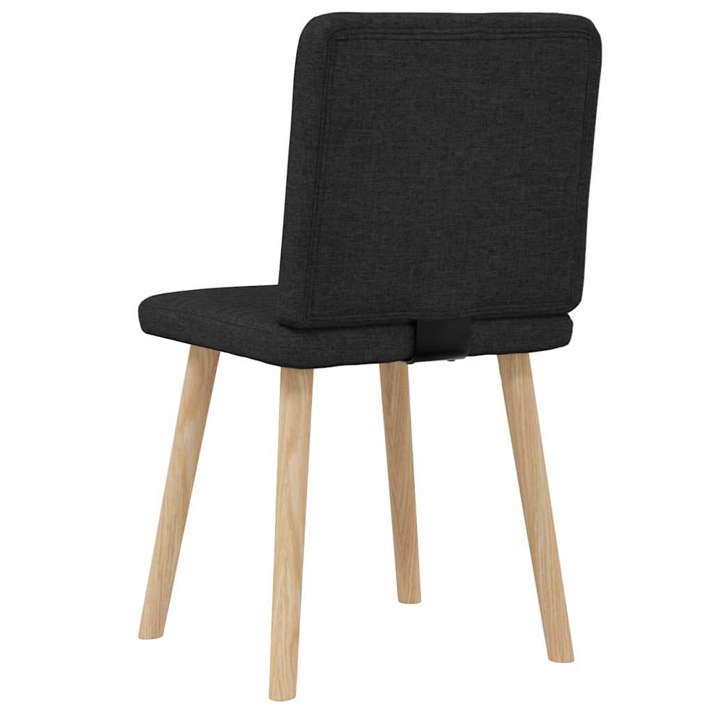 Jídelní Židle 2 Ks Černé Textil
