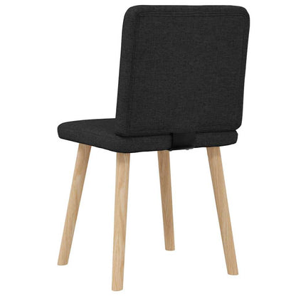 Jídelní Židle 2 Ks Černé Textil