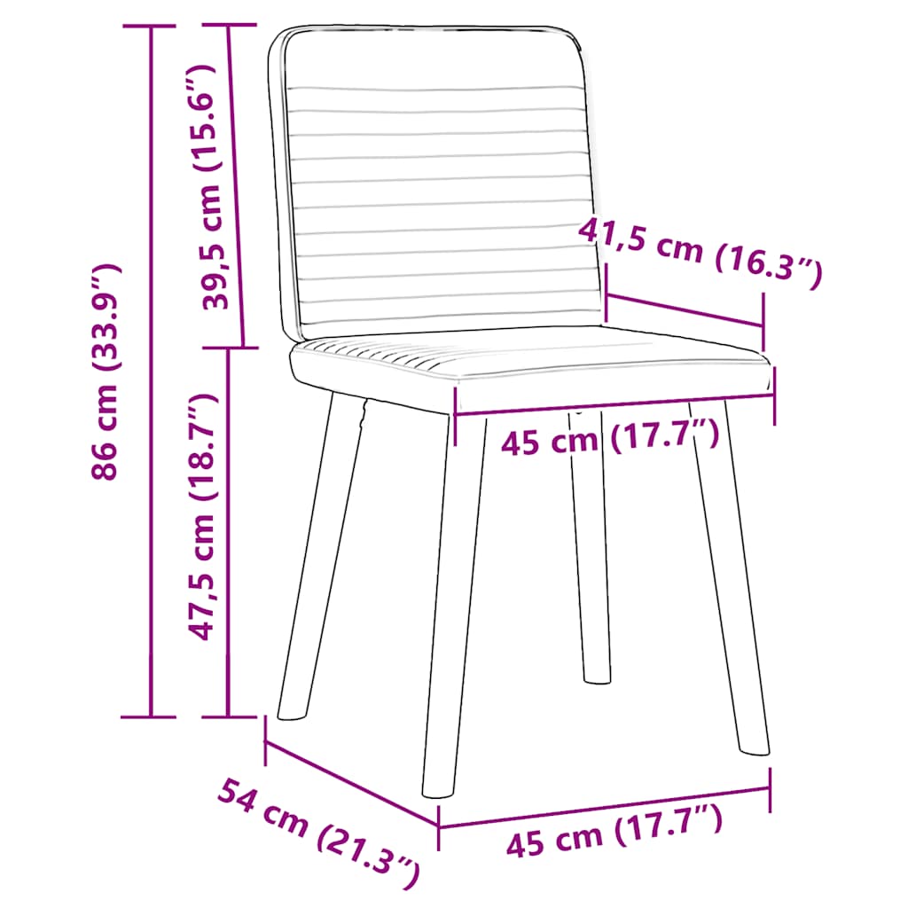 Jídelní Židle 2 Ks Černé Textil