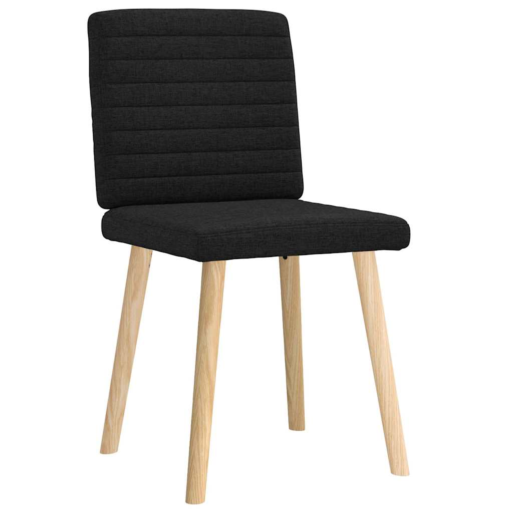 Jídelní Židle 2 Ks Černé Textil