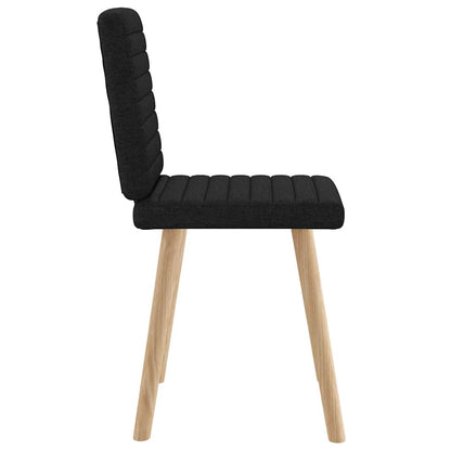Jídelní Židle 2 Ks Černé Textil