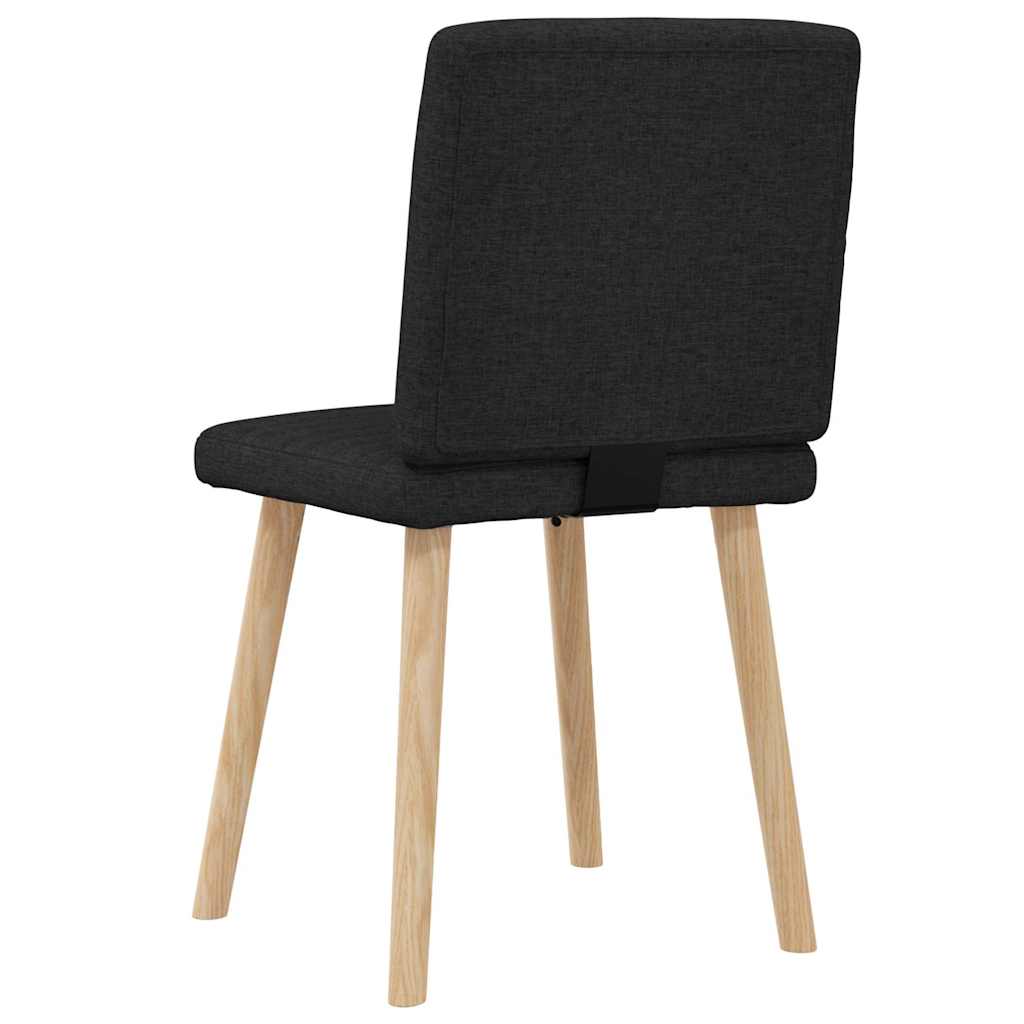 Jídelní Židle 2 Ks Černé Textil