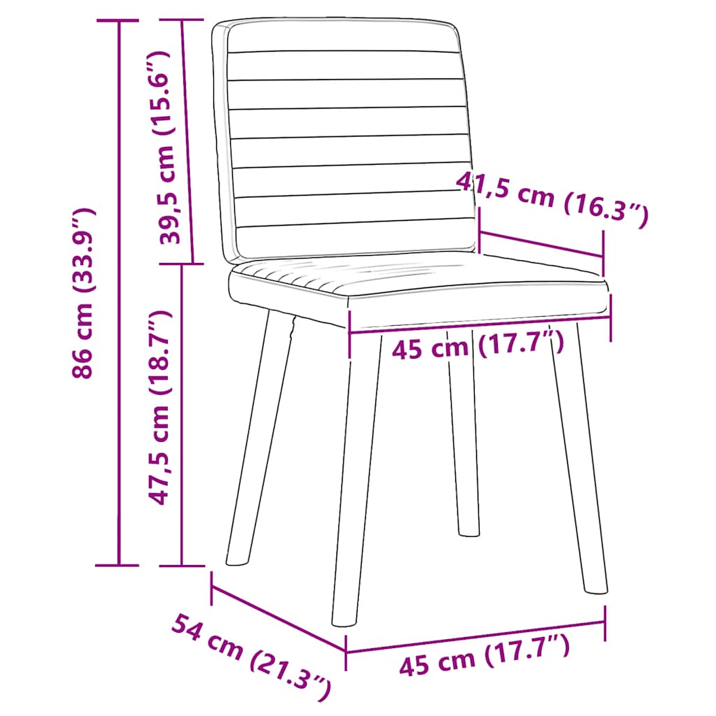 Jídelní Židle 2 Ks Černé Textil