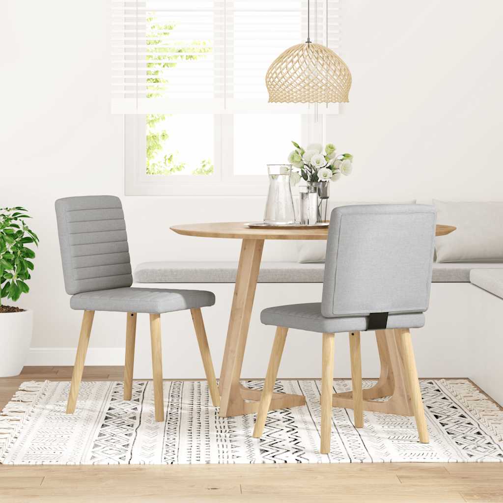 Jídelní Židle 6 Ks Světle Šedé Textil