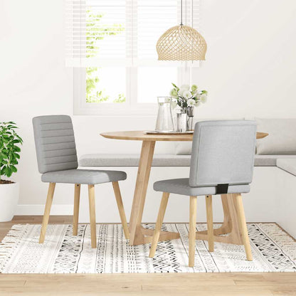 Jídelní Židle 6 Ks Světle Šedé Textil