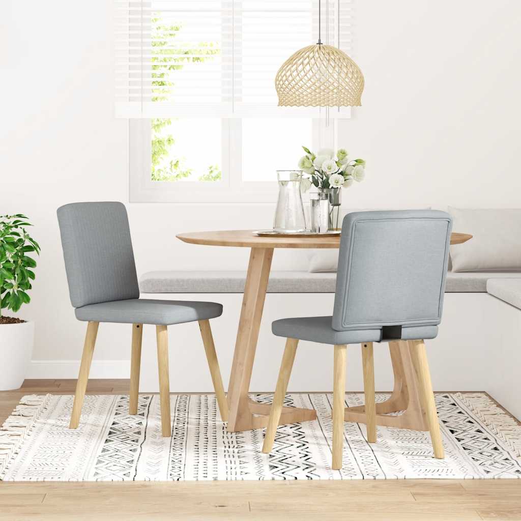 Jídelní Židle 4 Ks Světle Šedé Textil