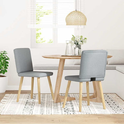 Jídelní Židle 4 Ks Světle Šedé Textil