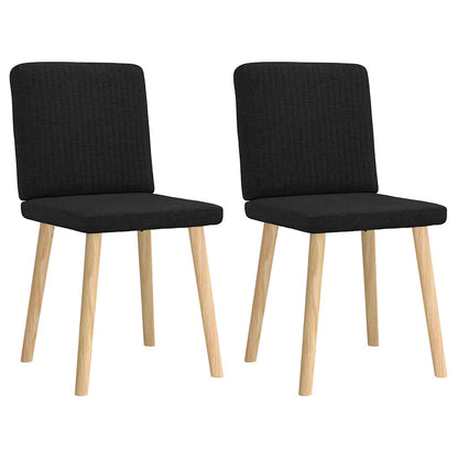 Jídelní Židle 2 Ks Černé Textil
