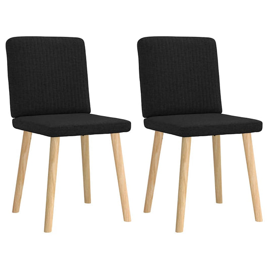 Jídelní Židle 2 Ks Černé Textil