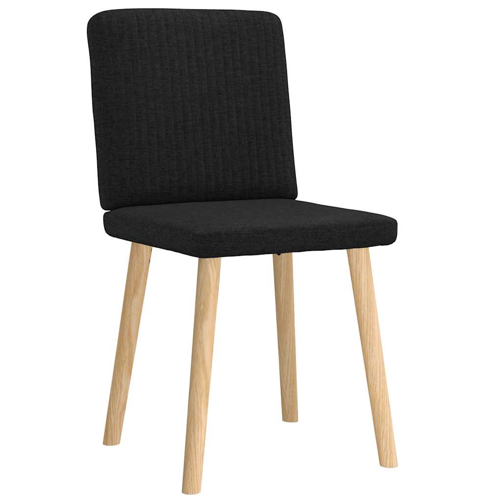 Jídelní Židle 2 Ks Černé Textil