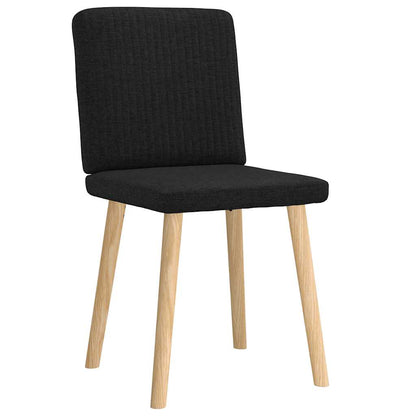 Jídelní Židle 2 Ks Černé Textil