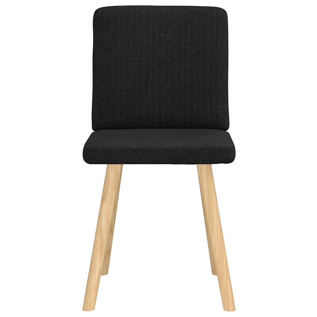 Jídelní Židle 2 Ks Černé Textil