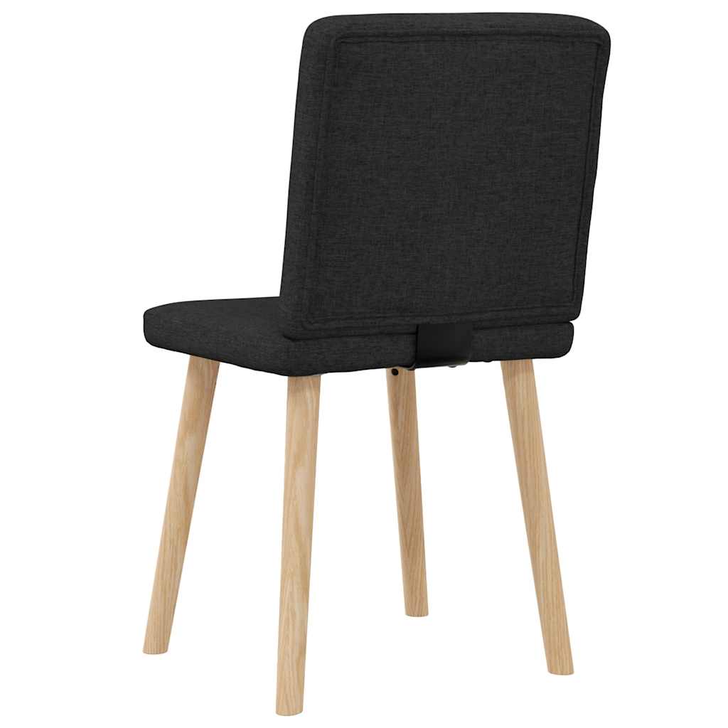 Jídelní Židle 2 Ks Černé Textil