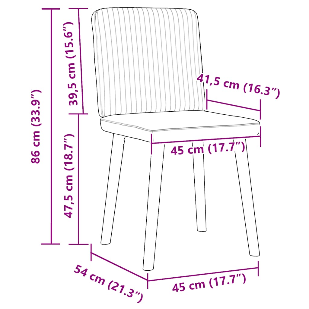 Jídelní Židle 2 Ks Černé Textil