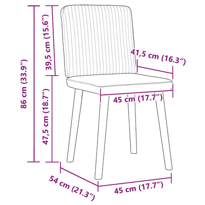 Jídelní Židle 2 Ks Černé Textil
