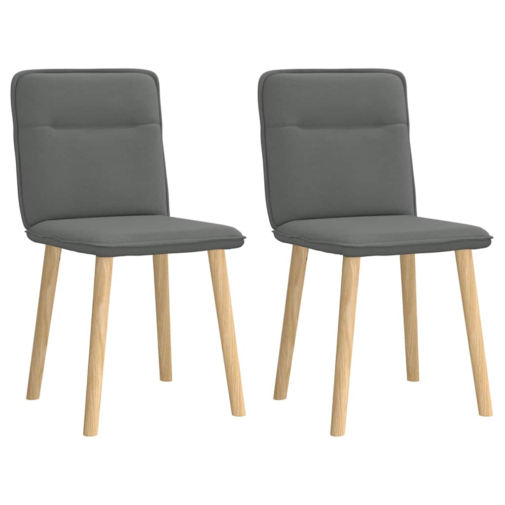 Jídelní Židle 2 Ks Černé Textil