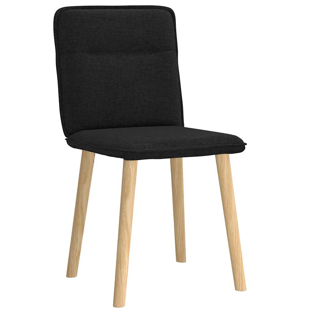 Jídelní Židle 2 Ks Černé Textil