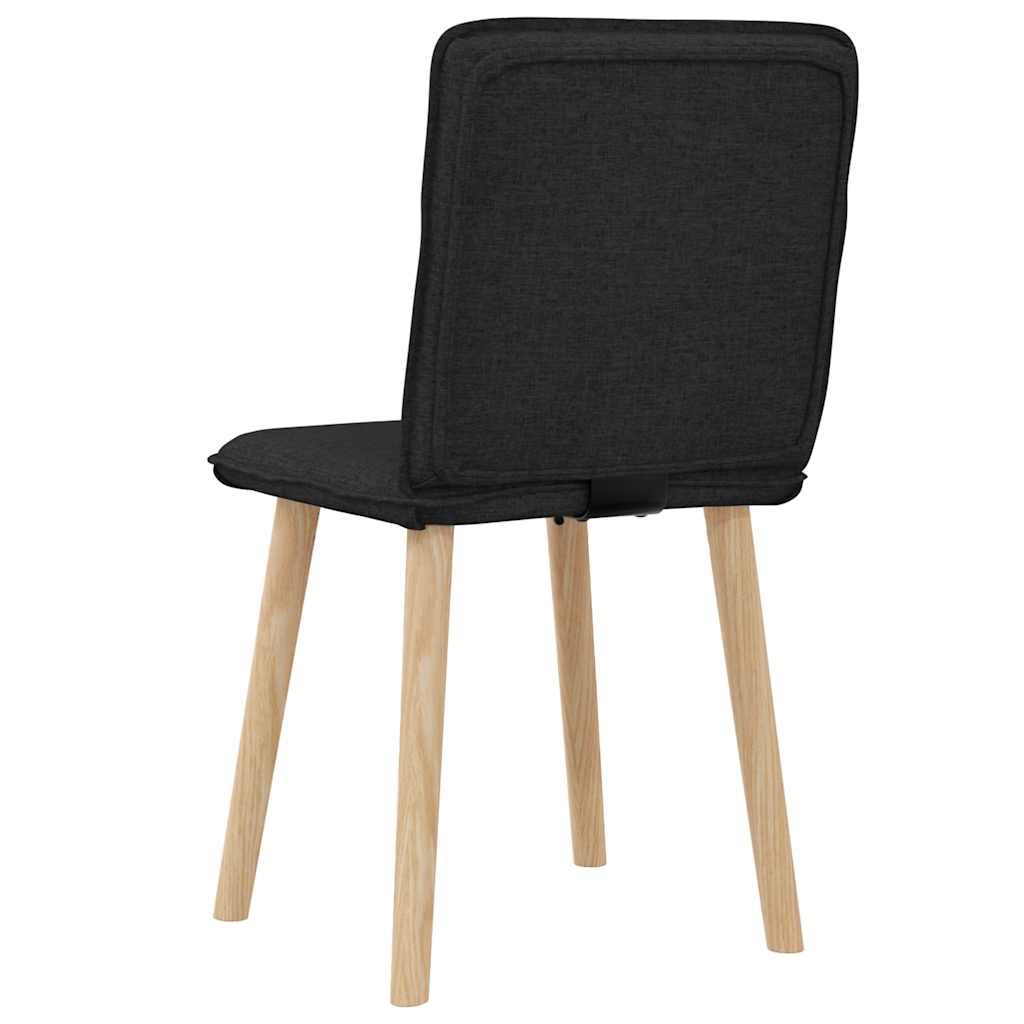 Jídelní Židle 2 Ks Černé Textil